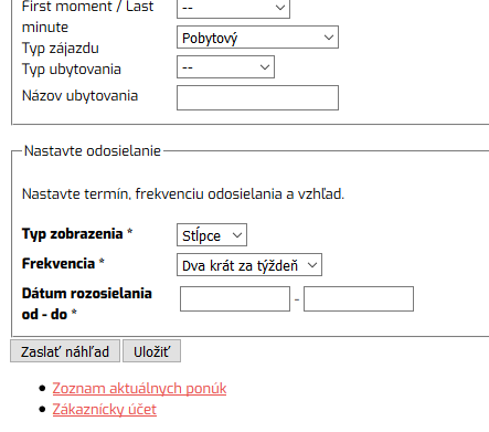 nastavenie frekvencie zasialania ponuk kono.sk